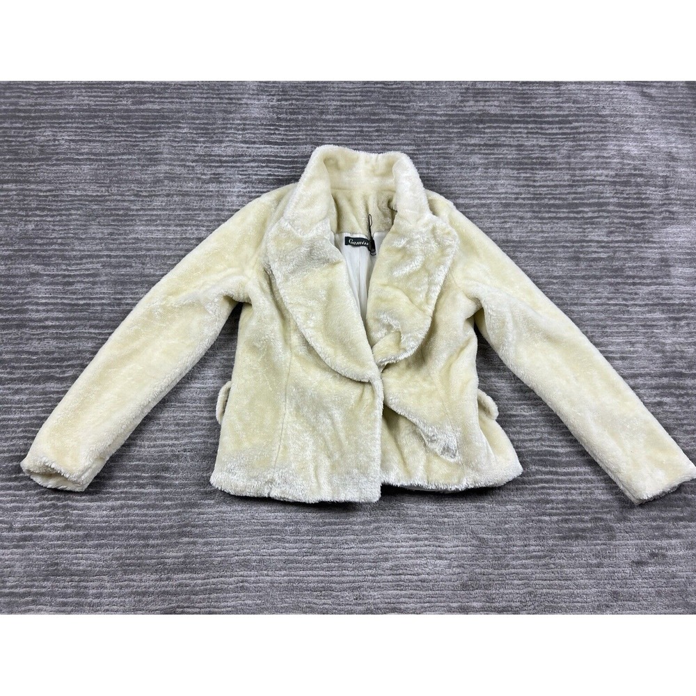 Gamiss Jacket Womens Small‎ Yellow Longsleeve Lined Plush Snap